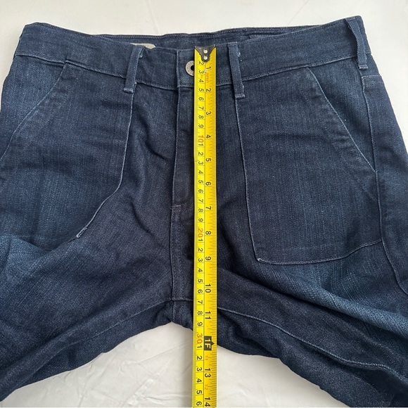 Adriano Goldschmied Goldie patch pocket bell bottom dark rinse blue jeans - Picture 7 of 10